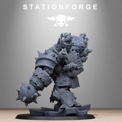 Orks Metjaw Boss, proxy miniature, character, 28mm heroic scale unpainted resin, view 4
