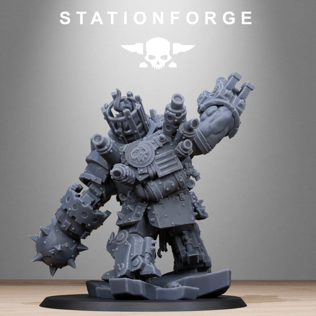 Orks Metjaw Boss, proxy miniature, character, 28mm heroic scale unpainted resin, view 5