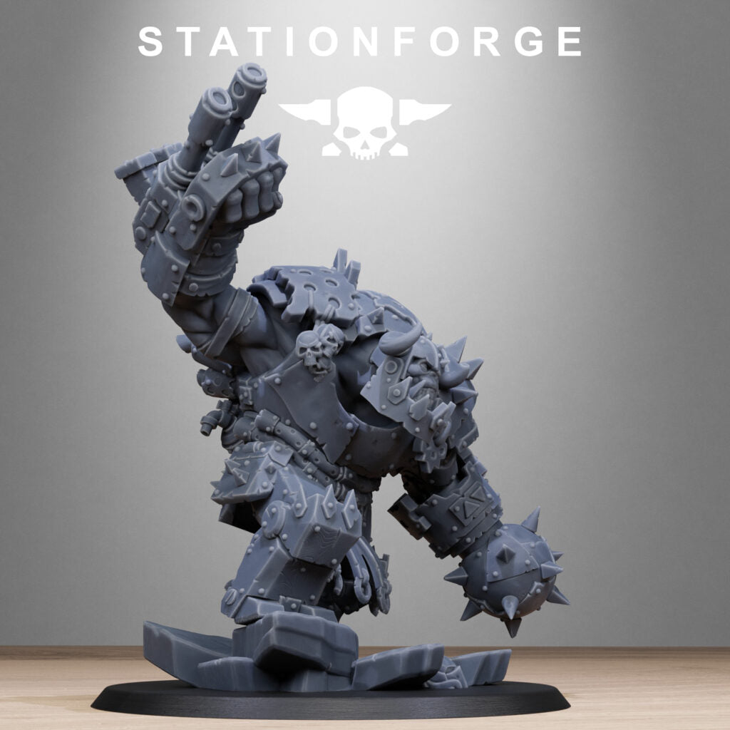 Orks Metjaw Boss, proxy miniature, character, 28mm heroic scale unpainted resin, view 7