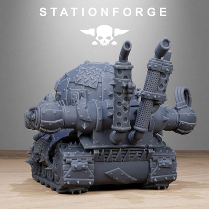 Orks Mini Tank, proxy miniature, 28mm heroic scale unpainted resin, view 5