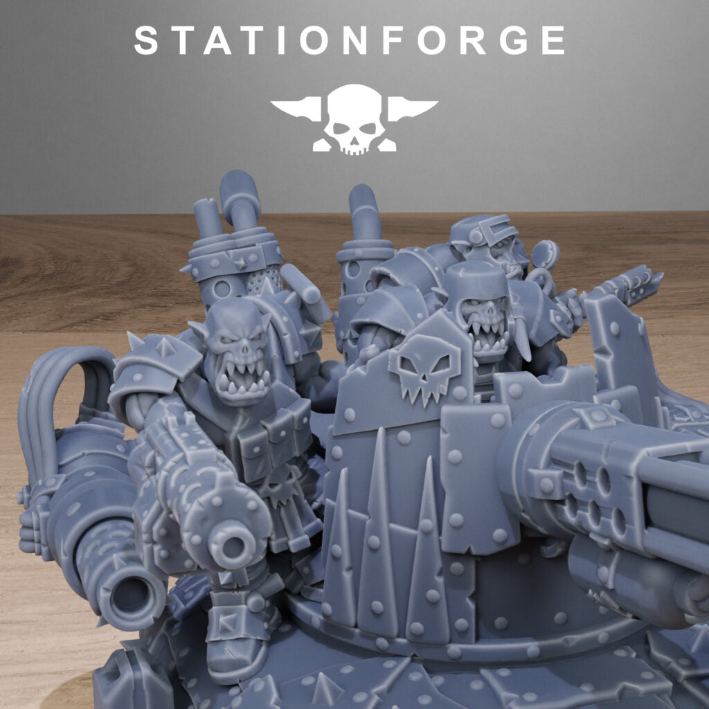 Orks Mini Tank, proxy miniature, 28mm heroic scale unpainted resin, view 9