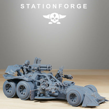 Orks Race Car, proxy miniature, vehicle, 28mm heroic scale unpainted resin