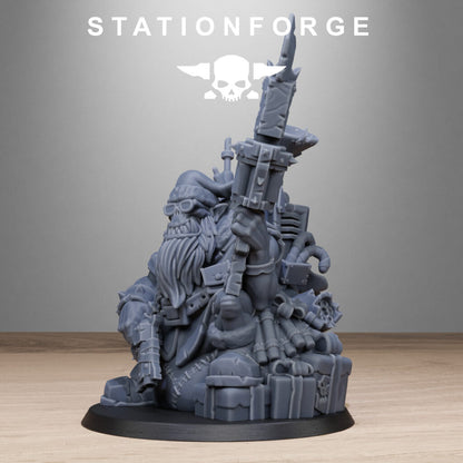 Orks Santa Chaos, proxy miniature, 28mm heroic scale unpainted resin, view 5