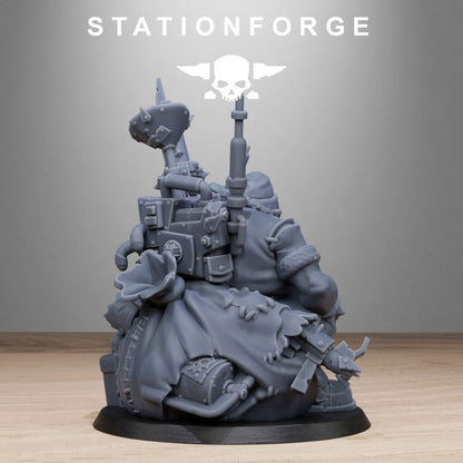Orks Santa Chaos, proxy miniature, 28mm heroic scale unpainted resin, view 8