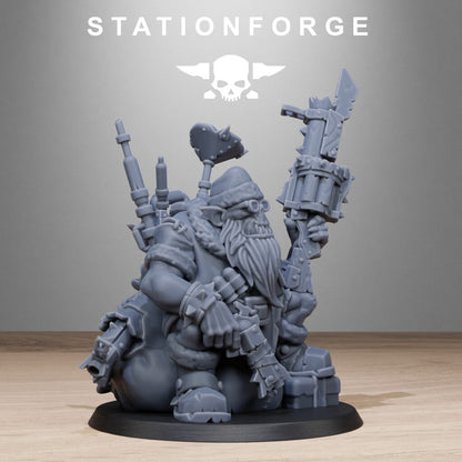 Orks Santa Chaos, proxy miniature, 28mm heroic scale unpainted resin, view 9