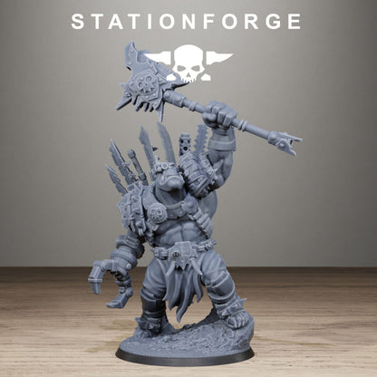 Orks Strangeboy, proxy miniature, 28mm heroic scale unpainted resin, view 2