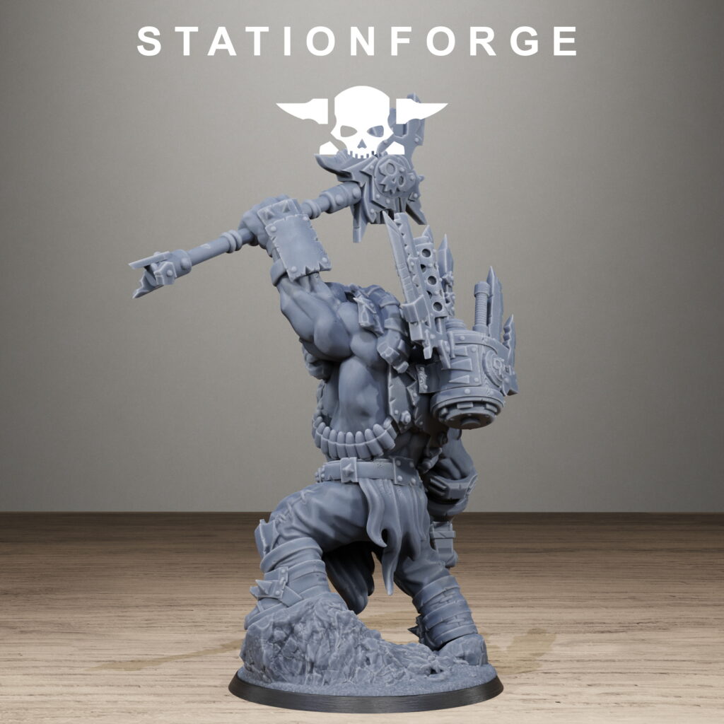 Orks Strangeboy, proxy miniature, 28mm heroic scale unpainted resin, view 4
