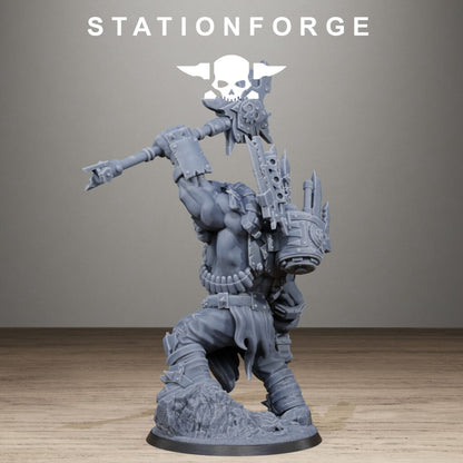 Orks Strangeboy, proxy miniature, 28mm heroic scale unpainted resin, view 4