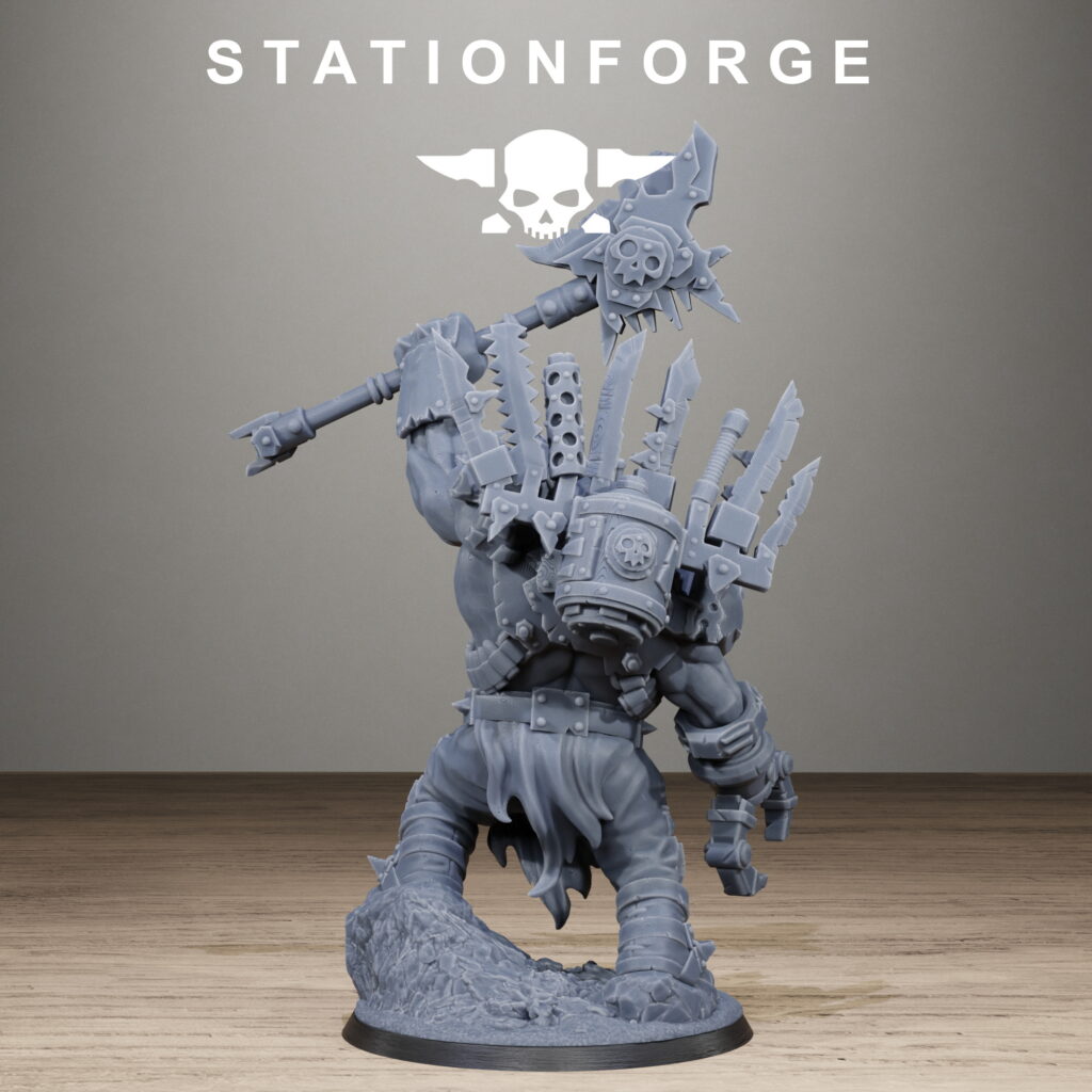 Orks Strangeboy, proxy miniature, 28mm heroic scale unpainted resin, view 5
