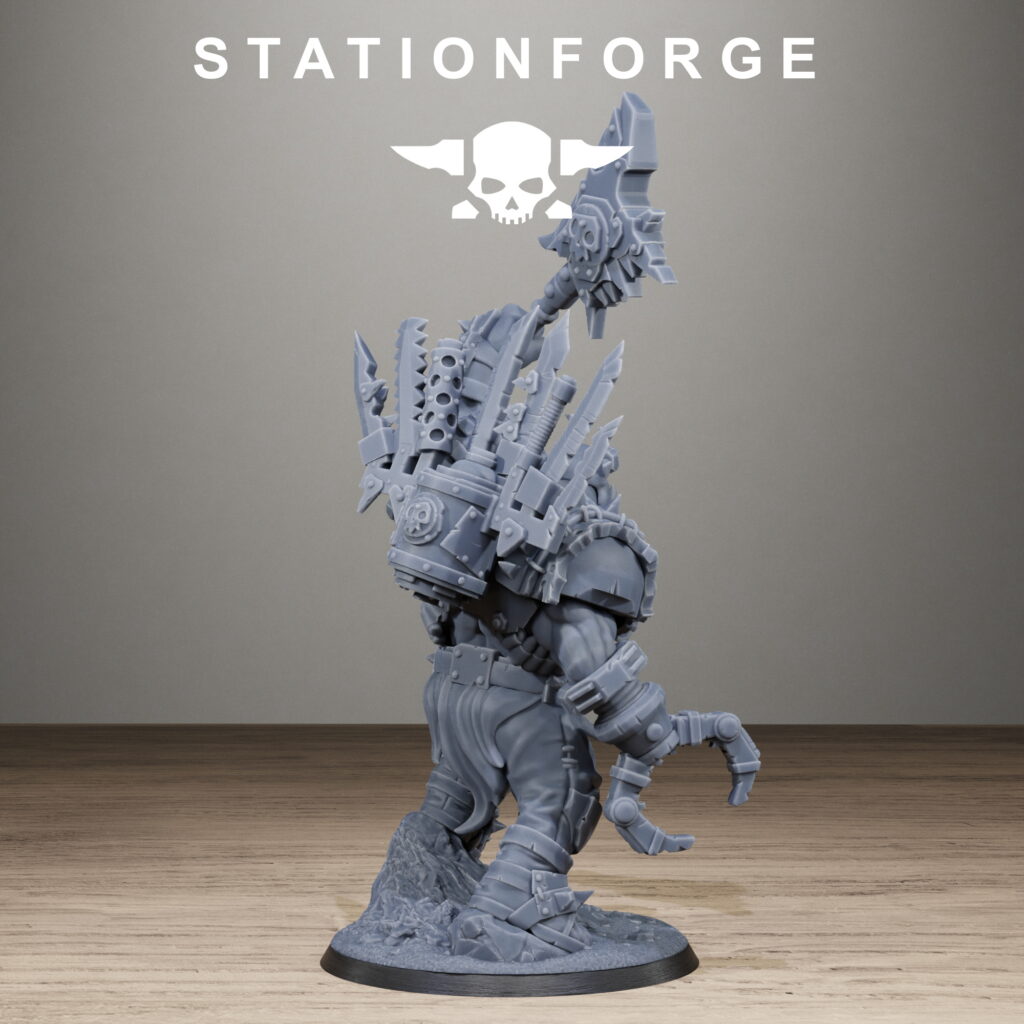 Orks Strangeboy, proxy miniature, 28mm heroic scale unpainted resin, view 6