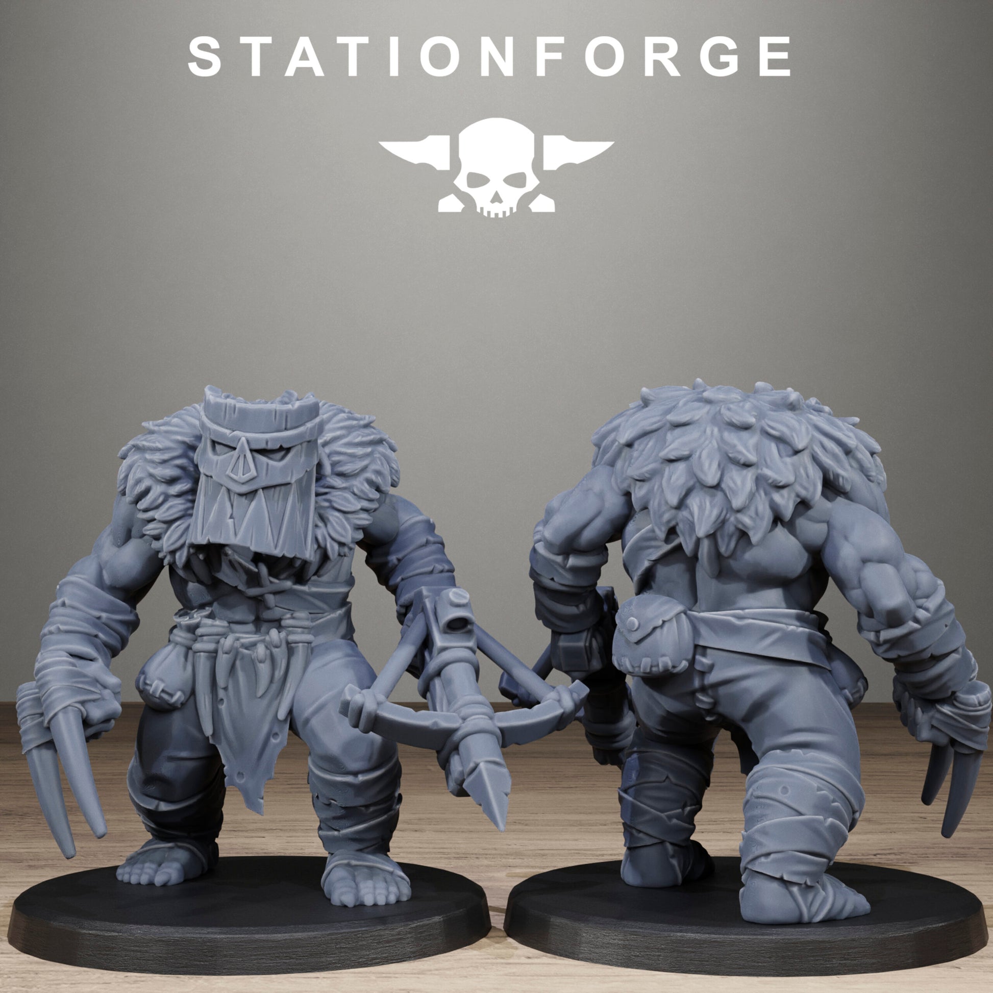 Orks Wild Squad, proxy miniature, 28mm heroic scale unpainted resin, view 4