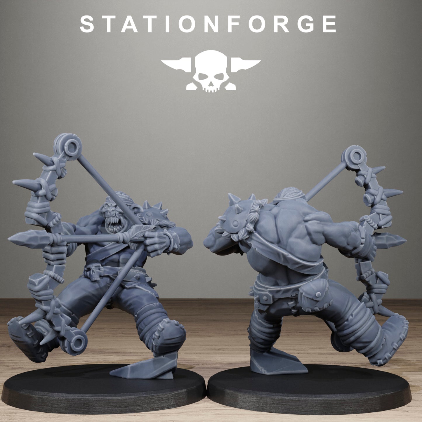 Orks Wild Squad, proxy miniature, 28mm heroic scale unpainted resin, view 7