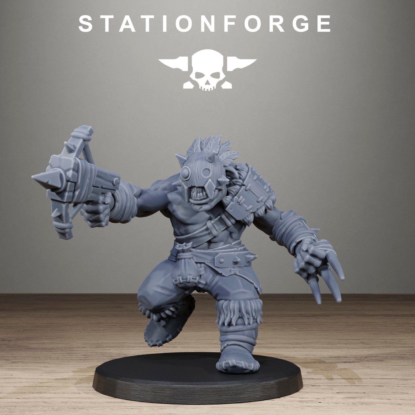 Orks Wild Squad, proxy miniature, 28mm heroic scale unpainted resin, view 8