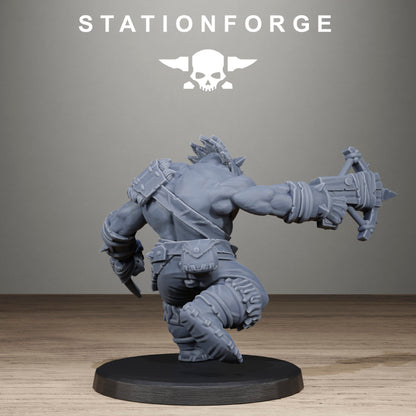 Orks Wild Squad, proxy miniature, 28mm heroic scale unpainted resin, view 9