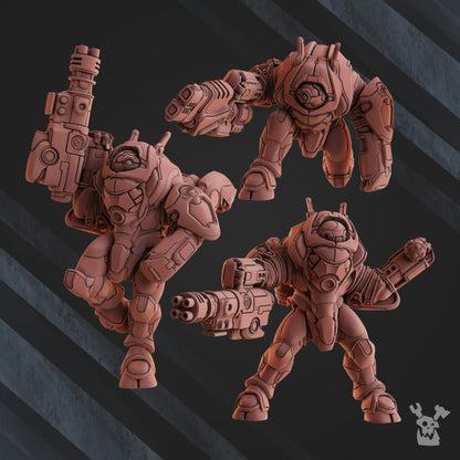 Tuai Cyber Ghosts Squad, proxy miniature, 28mm heroic scale unpainted resin
