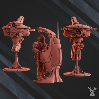 Tuai Drone Controller, proxy miniature, monster, 28mm heroic scale unpainted resin