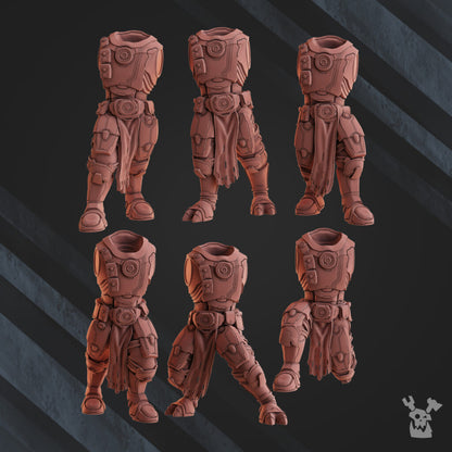 Tuai Operations Team, proxy miniature, squad, 28mm heroic scale unpainted resin, view 3