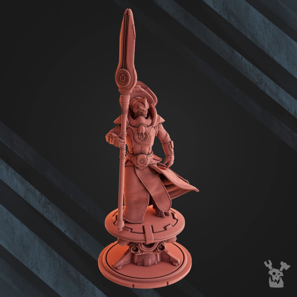 Tuai Spectral, proxy miniature, 28mm heroic scale unpainted resin