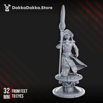Tuai Spectral, proxy miniature, 28mm heroic scale unpainted resin, view 2