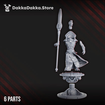 Tuai Spectral, proxy miniature, 28mm heroic scale unpainted resin, view 4
