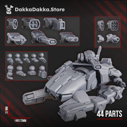 Tuai Apc Solarwind, proxy miniature, transport, 28mm heroic scale unpainted resin, view 3