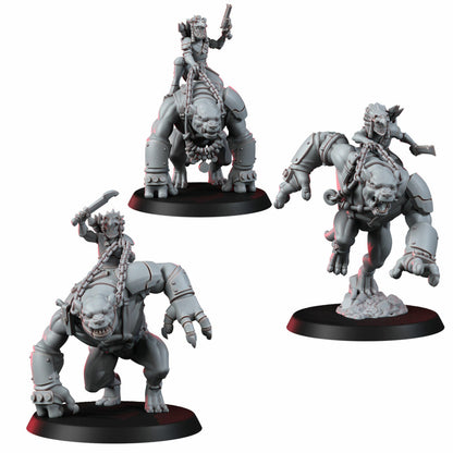 Tuai Mar-Duk Tribe Furybeasts Squad, proxy miniature, 28mm heroic scale unpainted resin