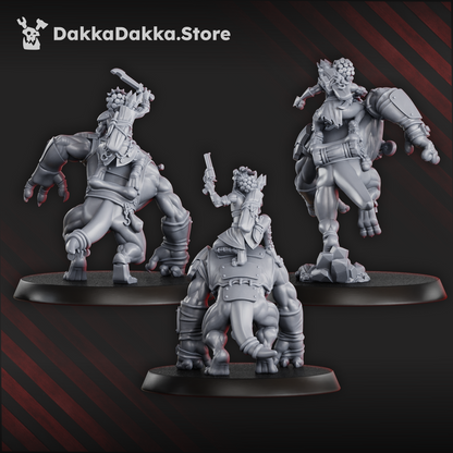 Tuai Mar-Duk Tribe Furybeasts Squad, proxy miniature, 28mm heroic scale unpainted resin, view 7