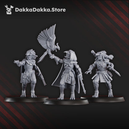 Tuai Mar-Duk Tribe Liquidation Squad, proxy miniature, 28mm heroic scale unpainted resin, view 5
