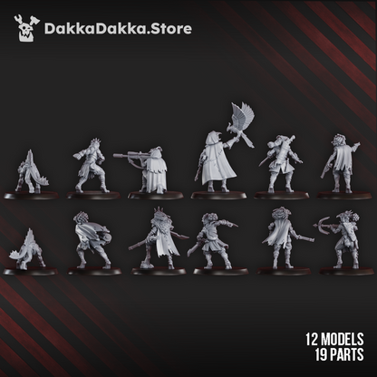 Tuai Mar-Duk Tribe Liquidation Squad, proxy miniature, 28mm heroic scale unpainted resin, view 8