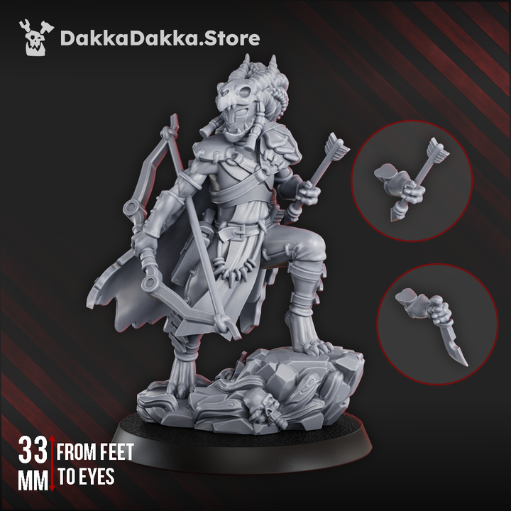 Tuai Mar-Duk Tribe Warchief, proxy miniature, 28mm heroic scale unpainted resin, view 5