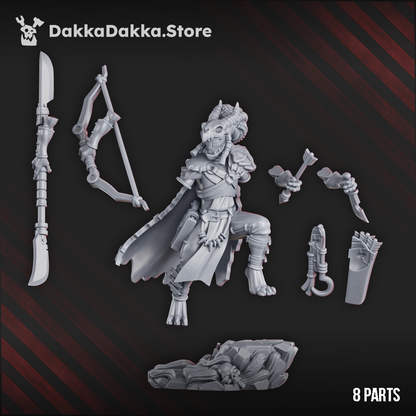 Tuai Mar-Duk Tribe Warchief, proxy miniature, 28mm heroic scale unpainted resin, view 7