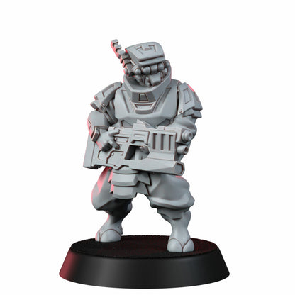 Tuai Operations Team V1, proxy miniature, squad, 28mm heroic scale unpainted resin, view 8