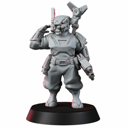 Tuai Operations Team V2, proxy miniature, squad, 28mm heroic scale unpainted resin, view 9