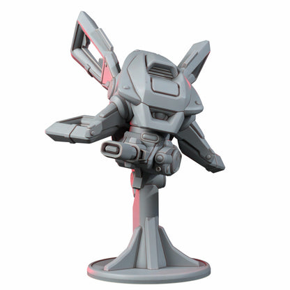 Tuai Robot Planes And Turret, proxy miniature, artillery, 28mm heroic scale unpainted resin, view 6