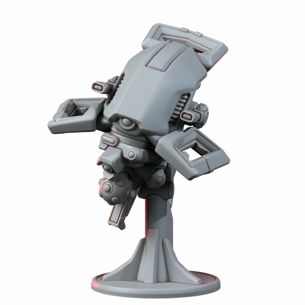 Tuai Robot Planes And Turret, proxy miniature, artillery, 28mm heroic scale unpainted resin, view 7
