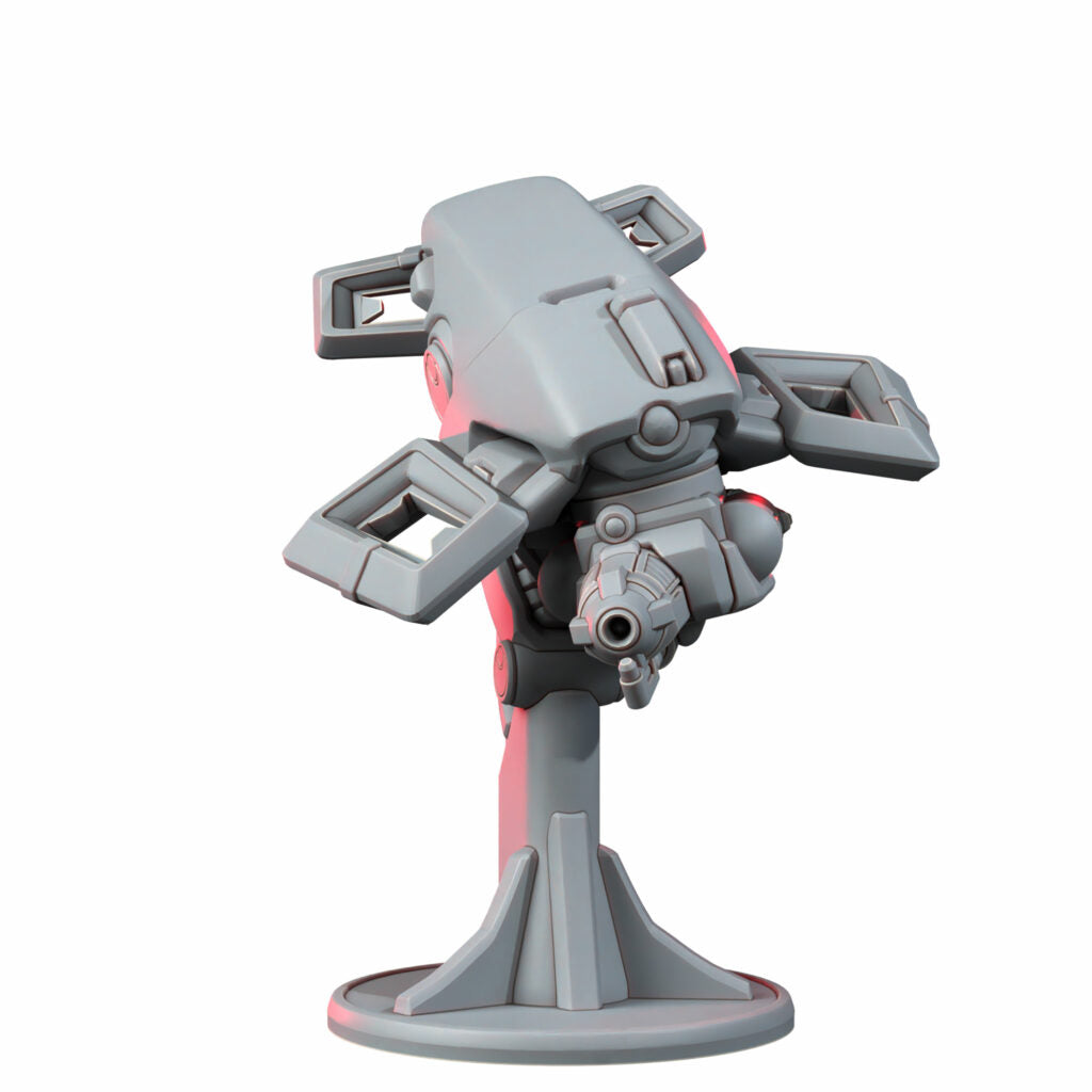 Tuai Robot Planes And Turret, proxy miniature, artillery, 28mm heroic scale unpainted resin, view 8