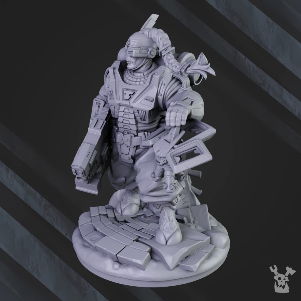 Tuai Wanderer (70Mm), proxy miniature, 28mm heroic scale unpainted resin, view 3