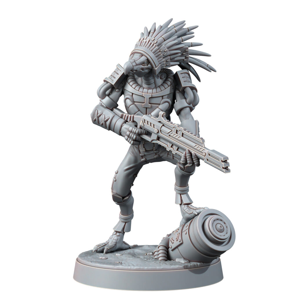 Tuai Tribal Chief V2, proxy miniature, character, 28mm heroic scale unpainted resin