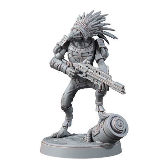 Tuai Tribal Chief V2, proxy miniature, character, 28mm heroic scale unpainted resin
