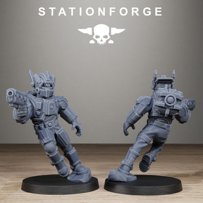 Tuai Clone Assault Squad V2, proxy miniature, 28mm heroic scale unpainted resin, view 2