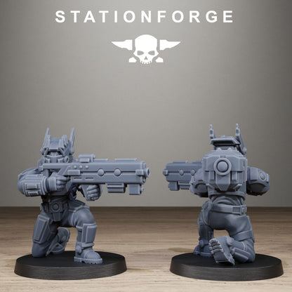 Tuai Clone Assault Squad V2, proxy miniature, 28mm heroic scale unpainted resin, view 7