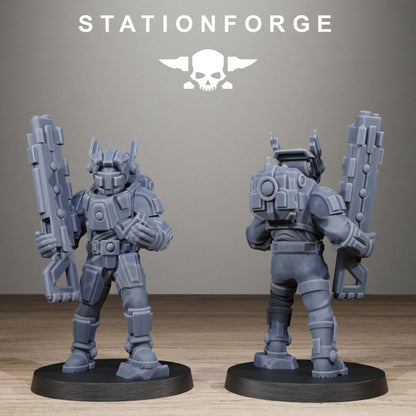 Tuai Clone Assault Squad V2, proxy miniature, 28mm heroic scale unpainted resin, view 8