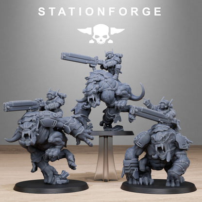 Tuai Clone Beasts, proxy miniature, monster, 28mm heroic scale unpainted resin