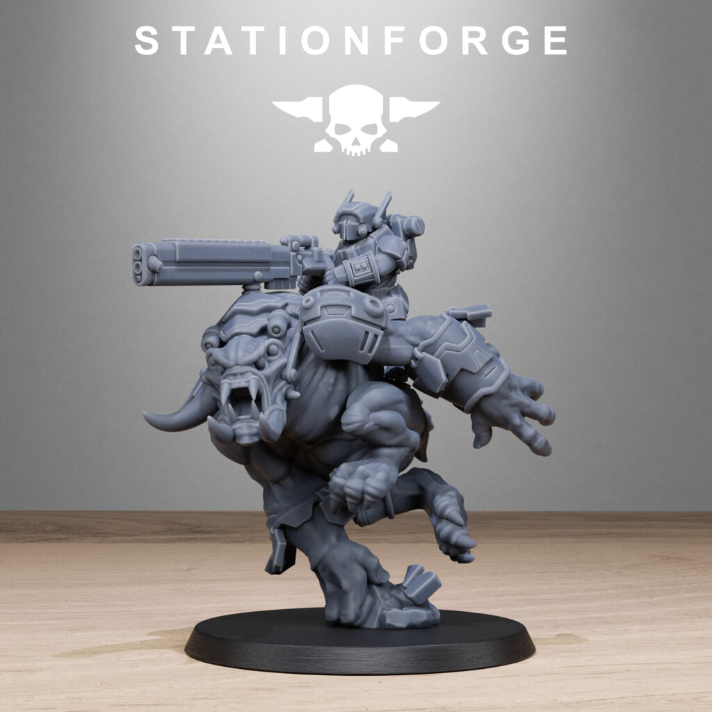 Tuai Clone Beasts, proxy miniature, monster, 28mm heroic scale unpainted resin, view 2