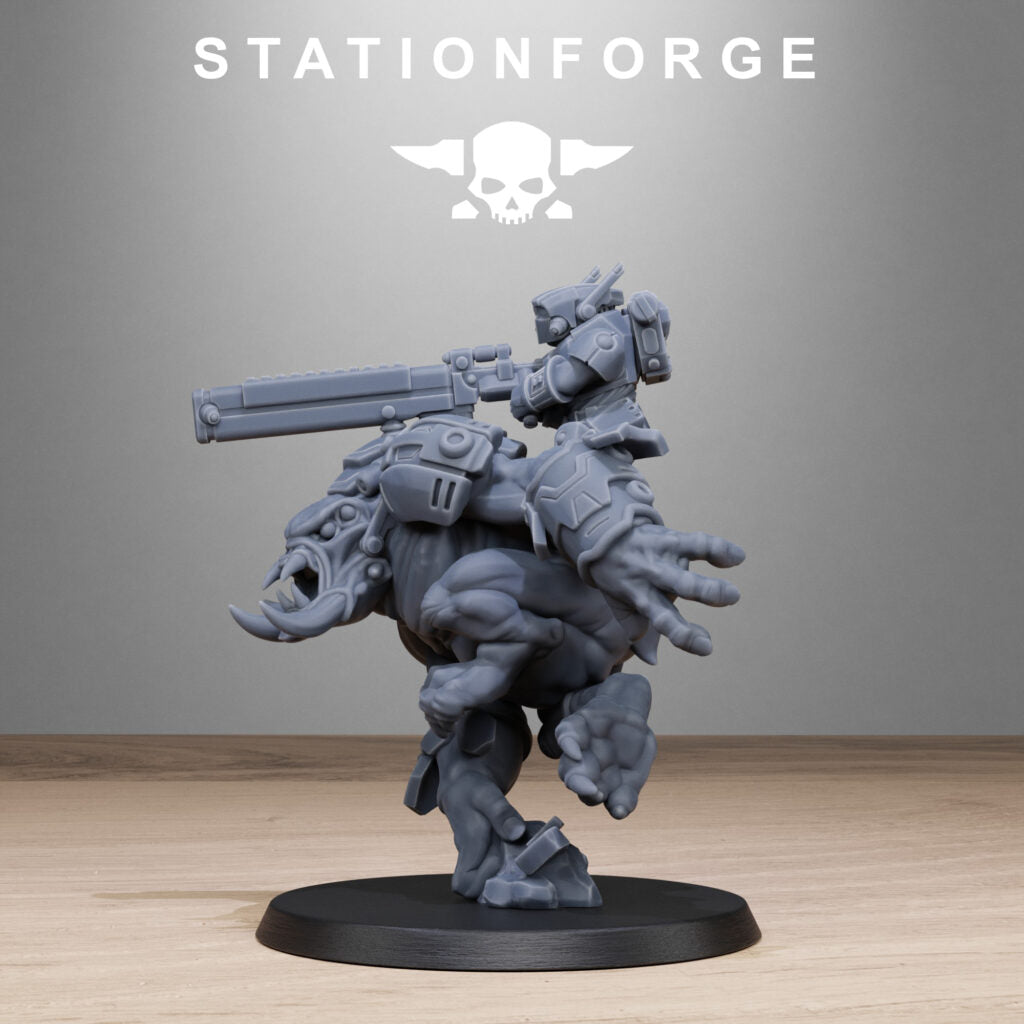 Tuai Clone Beasts, proxy miniature, monster, 28mm heroic scale unpainted resin, view 3