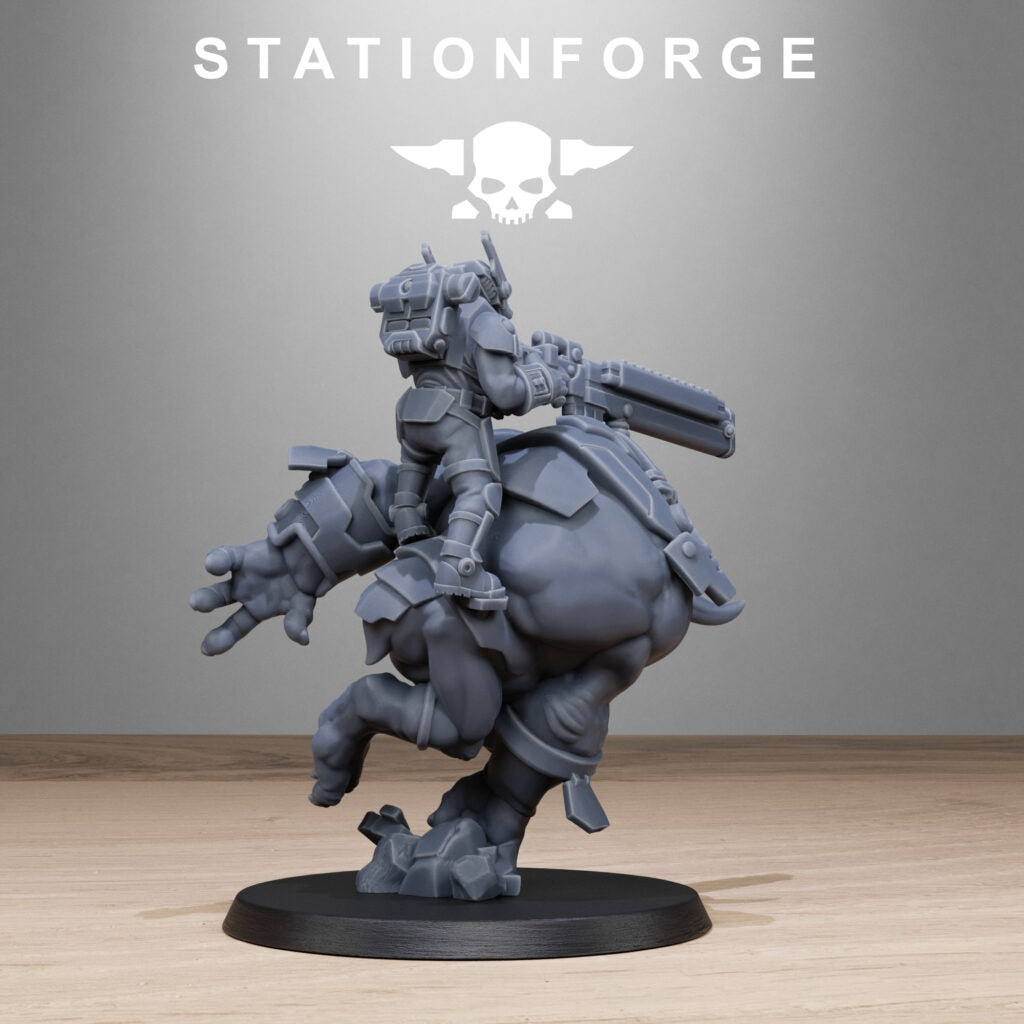 Tuai Clone Beasts, proxy miniature, monster, 28mm heroic scale unpainted resin, view 5