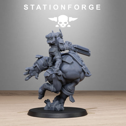Tuai Clone Beasts, proxy miniature, monster, 28mm heroic scale unpainted resin, view 5