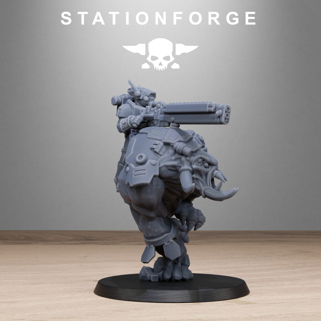 Tuai Clone Beasts, proxy miniature, monster, 28mm heroic scale unpainted resin, view 6