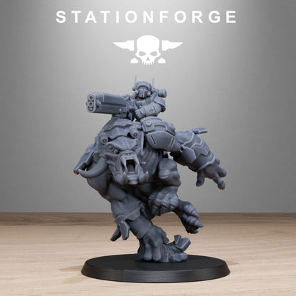 Tuai Clone Beasts, proxy miniature, monster, 28mm heroic scale unpainted resin, view 7