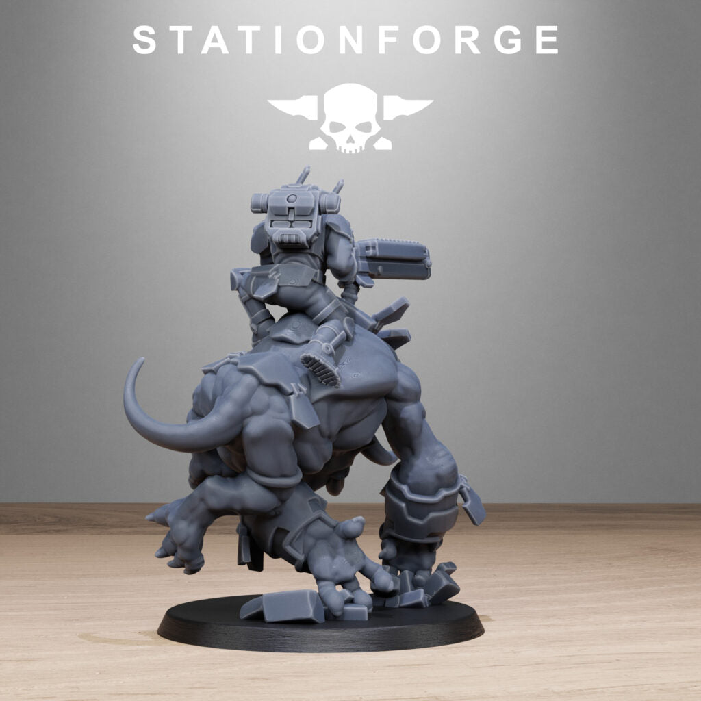 Tuai Clone Beasts, proxy miniature, monster, 28mm heroic scale unpainted resin, view 10